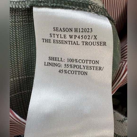 NWOT WILDFANG The Essential Trouser in Green Floral Plaid size 8 - Picture 7 of 7